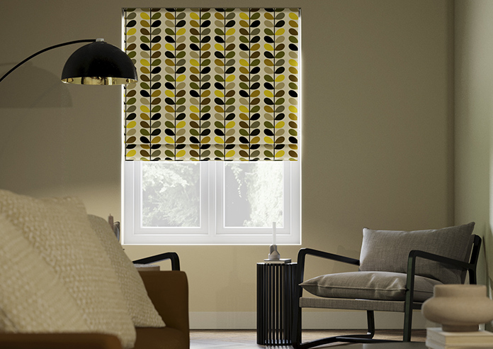 Orla Kiely Multi Stem, Yellow - Twist&Fit Roman Blind - Image 3